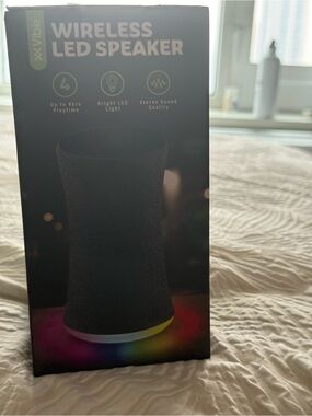 Vibe Wireless LED Speaker - Black with Multicolor LED